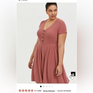 Torrid Mini Rib Button-Down Dress Size 2x